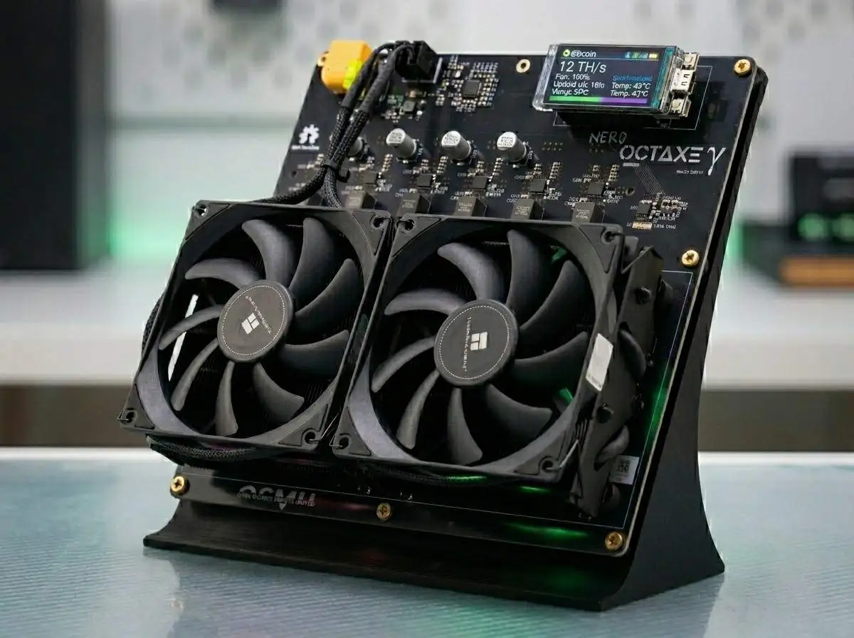 NerdOctaxe Rev 3.1 12TH/s open source solo Bitcoin miner for home use Pakistan 2026 - Bitcoin Miner Pakistan