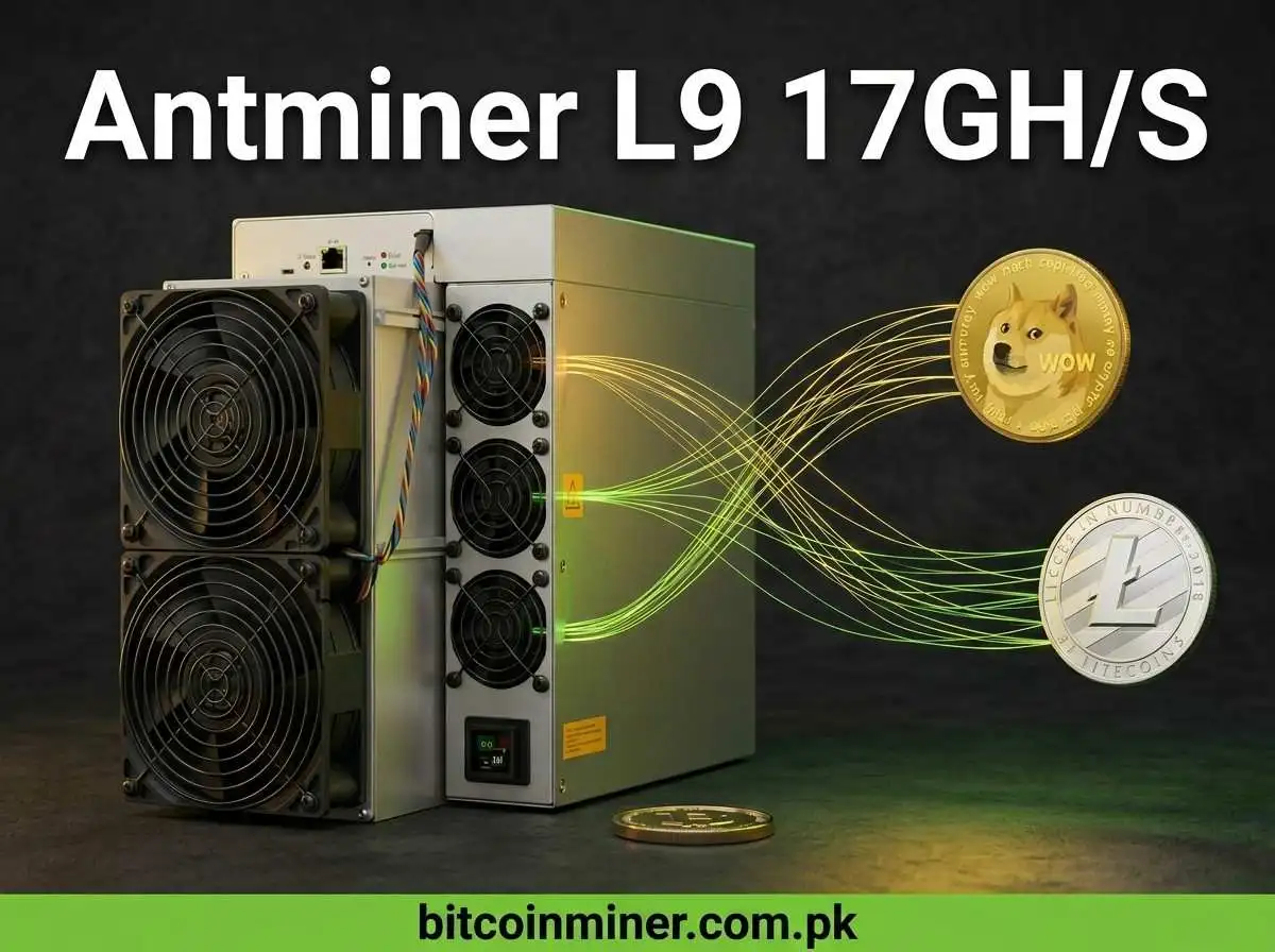 Antminer L9 17GH/s Dogecoin Litecoin Scrypt miner available in Pakistan 2026 - Bitcoin Miner Pakistan